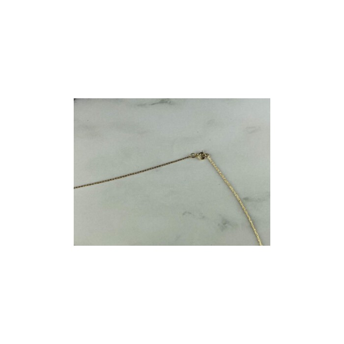 10/14 YELLOW GOLD WHITE SAPPHIRE CHAIN WITH PENDANT