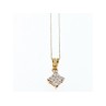 10/14 YELLOW GOLD WHITE SAPPHIRE CHAIN WITH PENDANT
