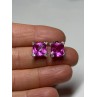 925 Sterling Silver Pink Topaz Earrings Length 0.5 Inch