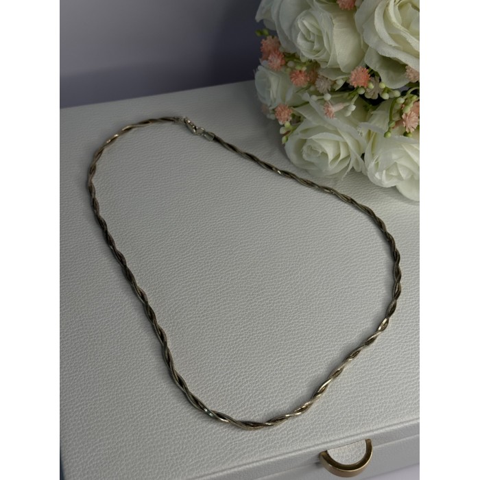 925 Sterling Silver Italy Fas Necklace Length 18 Inch