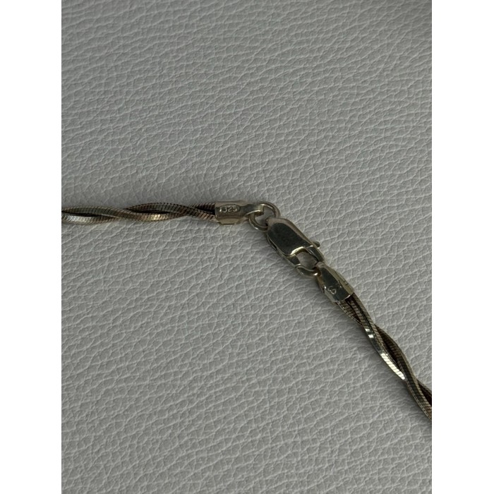 925 Sterling Silver Italy Fas Necklace Length 18 Inch