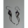925 Sterling Silver Amethyst Earrings Length 2.6 Inch
