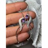 925 Sterling Silver Amethyst Earrings Length 2.6 Inch