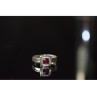 925 Sterling Silver Almandine Ring Size 6.5
