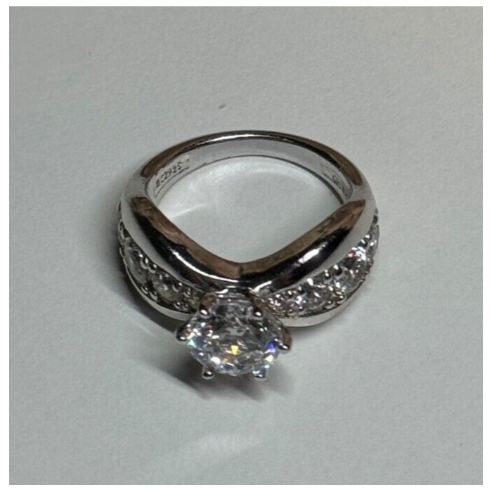 925 Sterling Silver CZ Ring Size 6.5