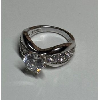 925 Sterling Silver CZ Ring Size 6.5