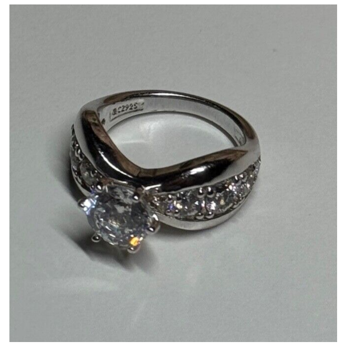 925 Sterling Silver CZ Ring Size 6.5