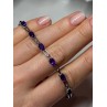 925 Sterling Silver Amethyst Bracelet Length 7 Inch