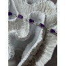 925 Sterling Silver Amethyst Bracelet Length 7 Inch
