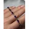 925 Sterling Silver Amethyst Bracelet Length 7 Inch