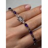 925 Sterling Silver Amethyst Bracelet Length 7 Inch