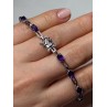 925 Sterling Silver Amethyst Bracelet Length 7 Inch