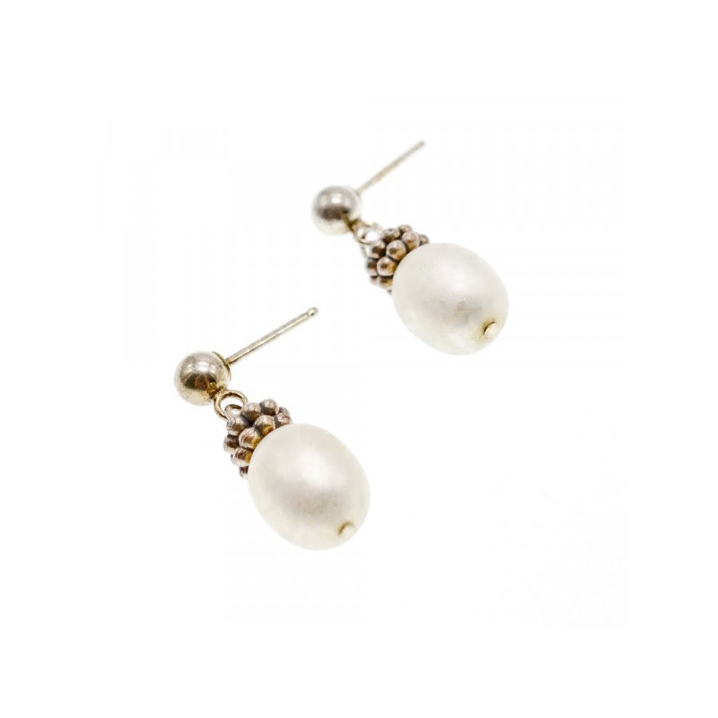 925 Sterling Silver Pearls Stud Earrings