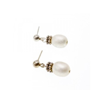 925 Sterling Silver Pearls Stud Earrings