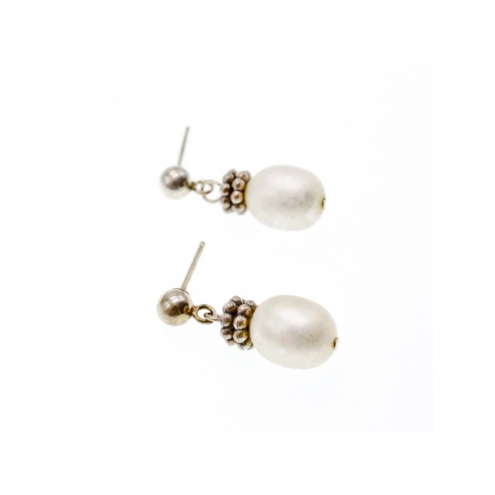 925 Sterling Silver Pearls Stud Earrings