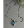 925 Sterling Silver Larimar Necklace Length 18 Inch