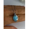925 Sterling Silver Larimar Necklace Length 18 Inch