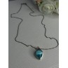 925 Sterling Silver Larimar Necklace Length 18 Inch