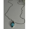 925 Sterling Silver Larimar Necklace Length 18 Inch