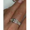 925 Sterling Silver Belt Ring Size 8