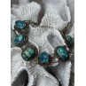 Vintage 925 Sterling Silver Turquoise Bracelet Length 7 Inch