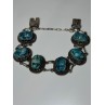 Vintage 925 Sterling Silver Turquoise Bracelet Length 7 Inch