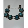 Vintage 925 Sterling Silver Turquoise Bracelet Length 7 Inch