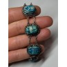 Vintage 925 Sterling Silver Turquoise Bracelet Length 7 Inch