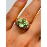 925 Sterling Silver Gold Plated CZ Ring Size 6