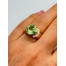 925 Sterling Silver Gold Plated CZ Ring Size 6