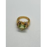 925 Sterling Silver Gold Plated CZ Ring Size 6