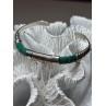 Vintage 925 Sterling Silver Malachite Bracelet
