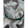 Vintage 925 Sterling Silver Malachite Bracelet