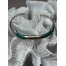 Vintage 925 Sterling Silver Malachite Bracelet