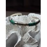 Vintage 925 Sterling Silver Malachite Bracelet