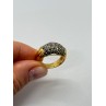925 Sterling Silver Gold Plated Marcasite Ring Size 8