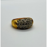 925 Sterling Silver Gold Plated Marcasite Ring Size 8