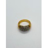 925 Sterling Silver Gold Plated Marcasite Ring Size 8