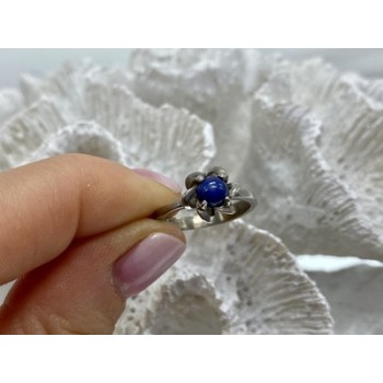 925 Sterling Silver Star Sapphire Ring Size 5.5