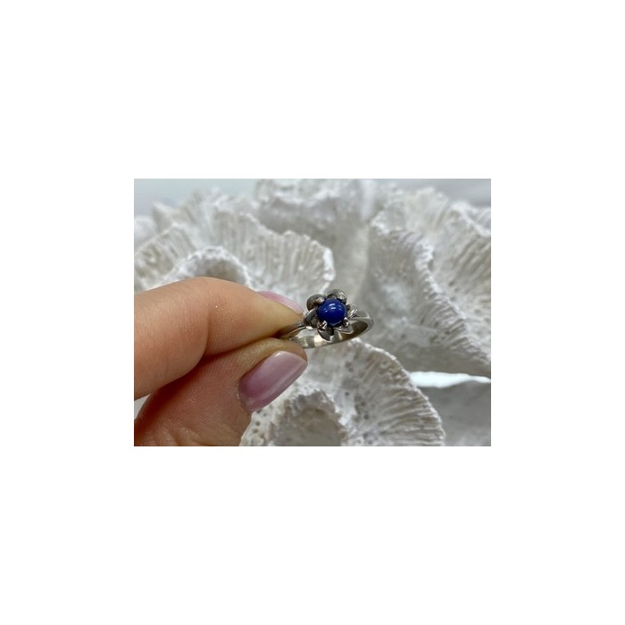 925 Sterling Silver Star Sapphire Ring Size 5.5