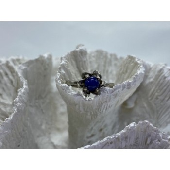 925 Sterling Silver Star Sapphire Ring Size 5.5