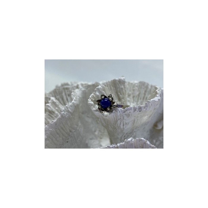 925 Sterling Silver Star Sapphire Ring Size 5.5