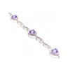 925 Sterling Silver Purple Tourmaline Bracelet