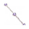 925 Sterling Silver Purple Tourmaline Bracelet