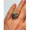 925 Sterling Silver Amethyst & Marcasite Ring Size 6
