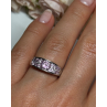 925 Sterling Silver Pink Topaz Ring Size 6
