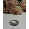 925 Sterling Silver Pink Topaz Ring Size 6