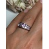 925 Sterling Silver Pink Topaz Ring Size 6