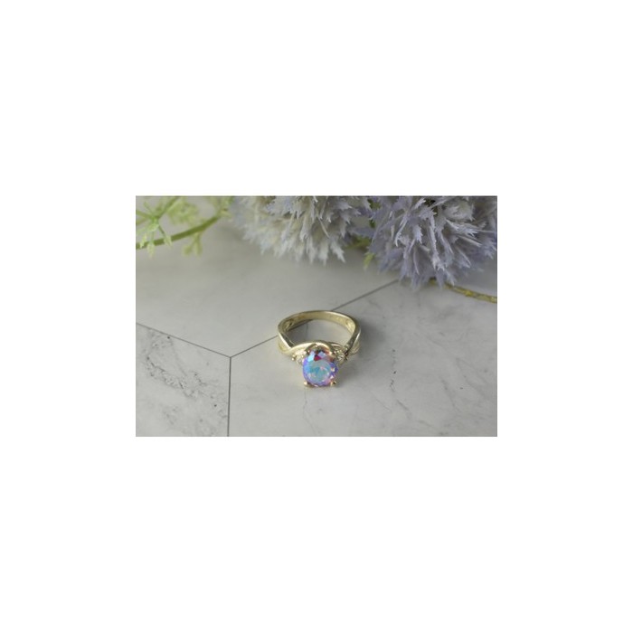 925 Sterling Silver Mystic CZ Ring Size 7.25