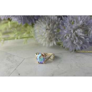 925 Sterling Silver Mystic CZ Ring Size 7.25